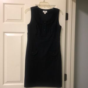 Loft casual waffle-weave black dress